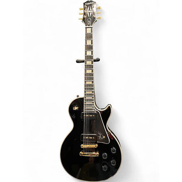 Used Epiphone Les Paul Custom Black Solid Body Electric Guitar