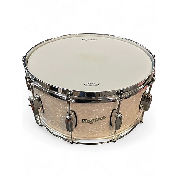 Used Rogers 14X6.5 dynasonic Pearl White Drum