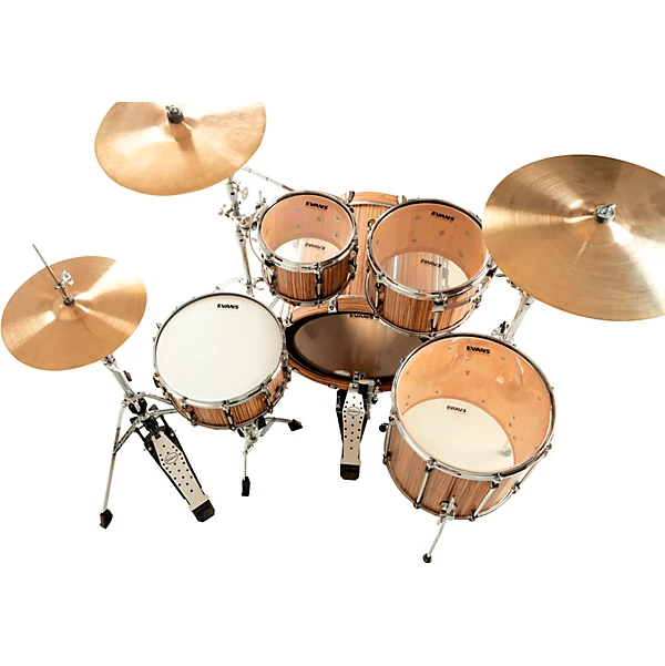 TAMBURO Opera Series 5-Piece Stave-Wood Shell Pack With 22 Bass Drum Zebrano 4 TAMBURO Opera Series 5-Piece Stave-Wood Shell Pack With 22 Bass Drum Zebrano