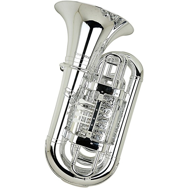 Cool Wind CTU-200 Metallic Series 4-Valve Plastic BBb Tuba Silver