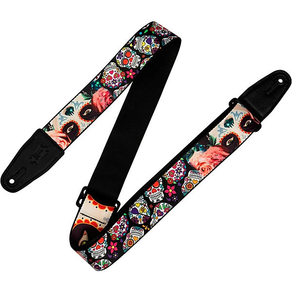 Levy's 2 Polyester Calaca Guitar Strap Eyes