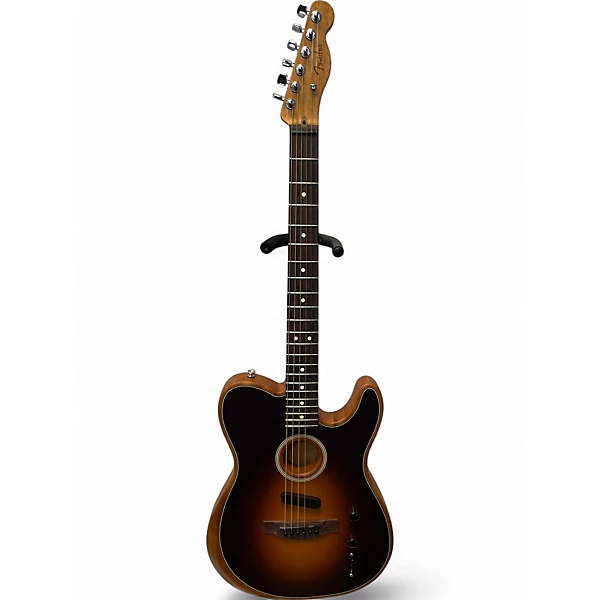 Used Fender Acoustasonic Player Telecaster Shadow Burst Acoustic Electric Guitar