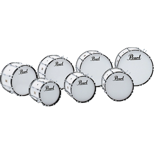 Pearl Competitor Marching Bass Drum Pure White (#33) 24x14