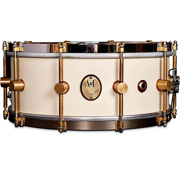 A&F DrumCo 1901 Limited Edition 14 x 6.5 in. Antique White Steam Bent Maple Snare