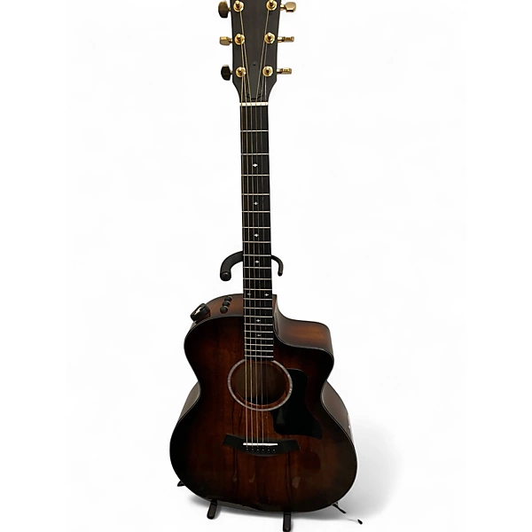 Used Taylor 224CEKDLX Shaded Edge Burst Acoustic Electric Guitar