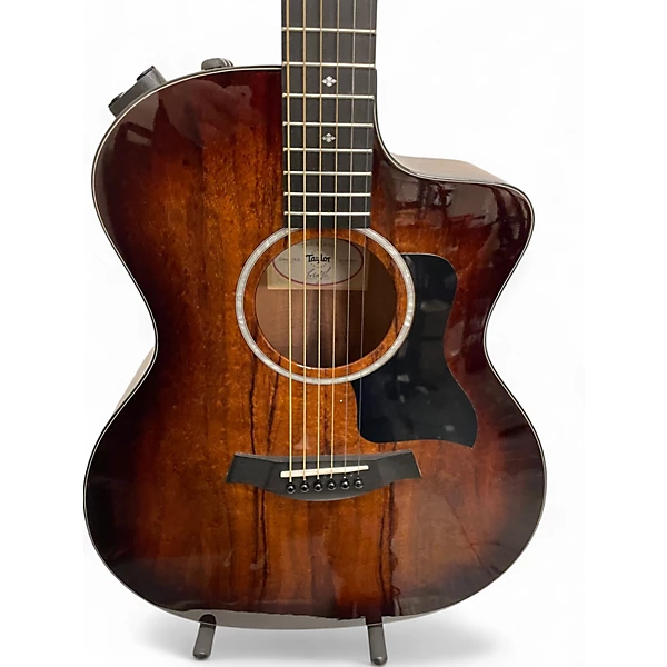Used Taylor 224CEKDLX Shaded Edge Burst Acoustic Electric Guitar 6 Used Taylor 224CEKDLX Shaded Edge Burst Acoustic Electric Guitar