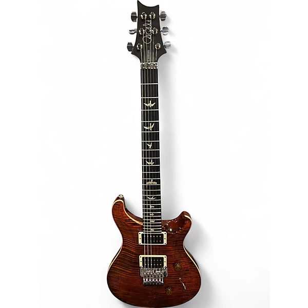 Used PRS Custom Shop 24 Floyd 10 Top Orange Tiger Solid Body Electric Guitar