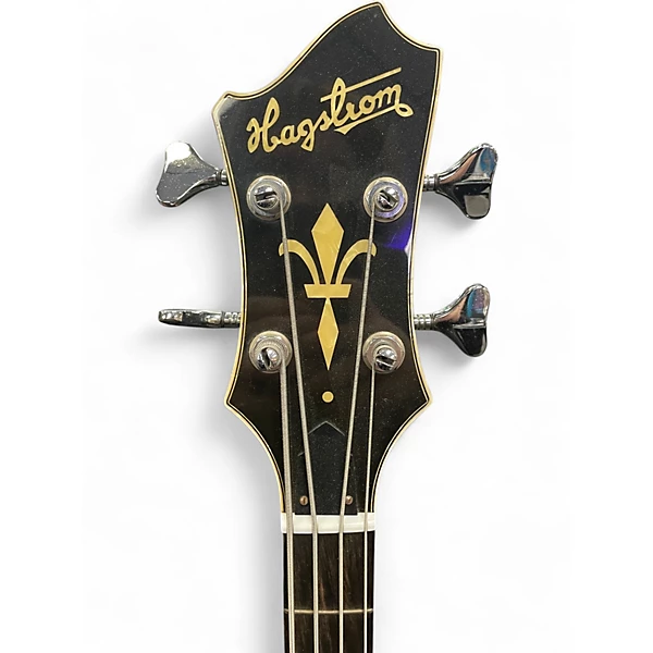 Vintage 1970s Hagstrom Swede Black Electric Bass Guitar 6 Vintage 1970s Hagstrom Swede Black Electric Bass Guitar