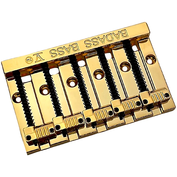 Leo Quan Badass V 5-String Bass Bridge With Grooved Saddles Gold 4 Leo Quan Badass V 5-String Bass Bridge With Grooved Saddles Gold