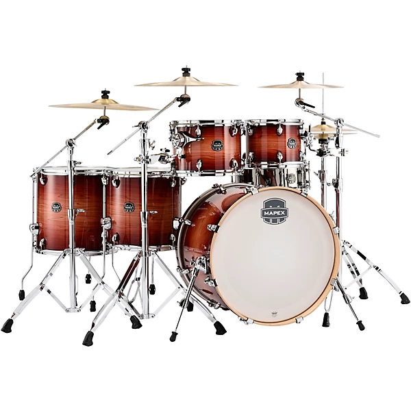Mapex Mapex Armory Series Exotic Studioease 6-Piece Shell Pack With Deep Toms and 22 Bass Drum Redwood Burst