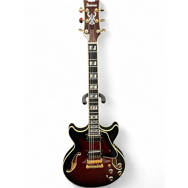 Used Ibanez AM153QA-DBS BROWN Hollow Body Electric Guitar