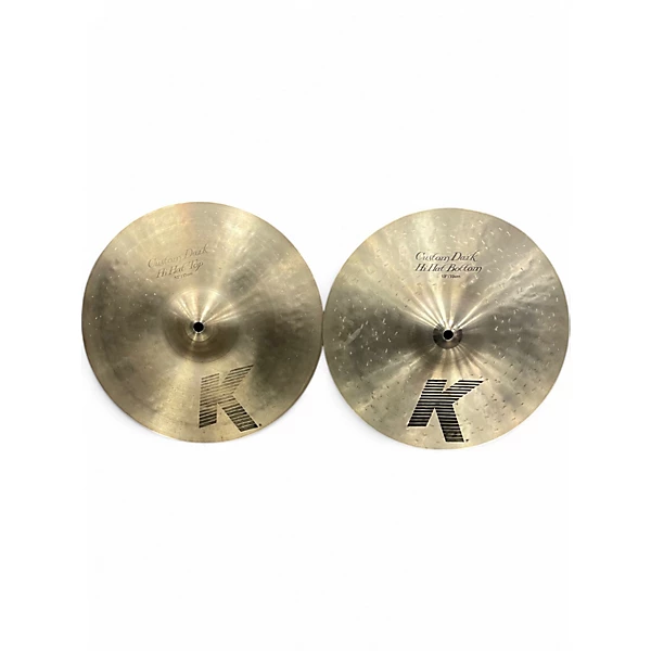 Used Zildjian 13in K Custom Dark Hi Hat Pair Cymbal