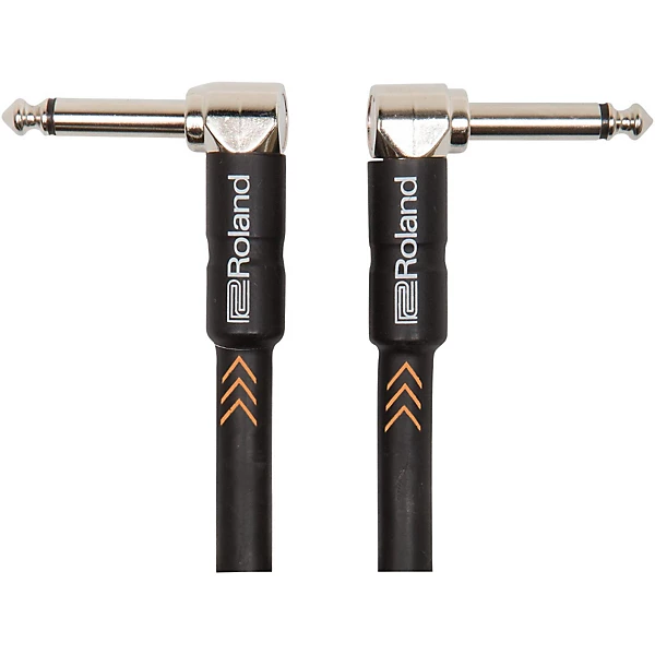 Roland Black Series 1/4 Angled/Angled Patch Cable 6 in. Black