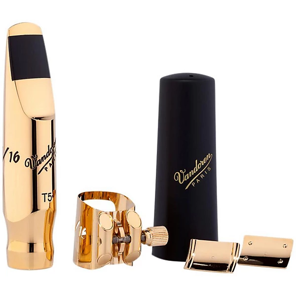 Vandoren V16 Metal Tenor Large Chamber Mouthpiece with Optimum Ligature/Cap Kit T5