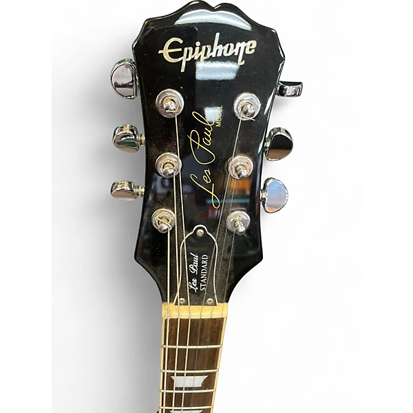 Used Epiphone Les Paul Standard Black Solid Body Electric Guitar 6 Used Epiphone Les Paul Standard Black Solid Body Electric Guitar