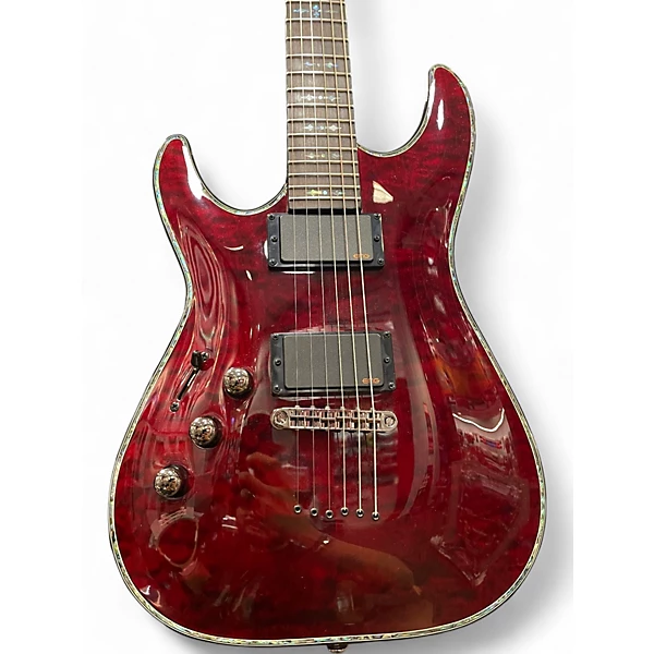 Used Schecter Guitar Research Hellraiser C1 Left Handed RED Electric Guitar