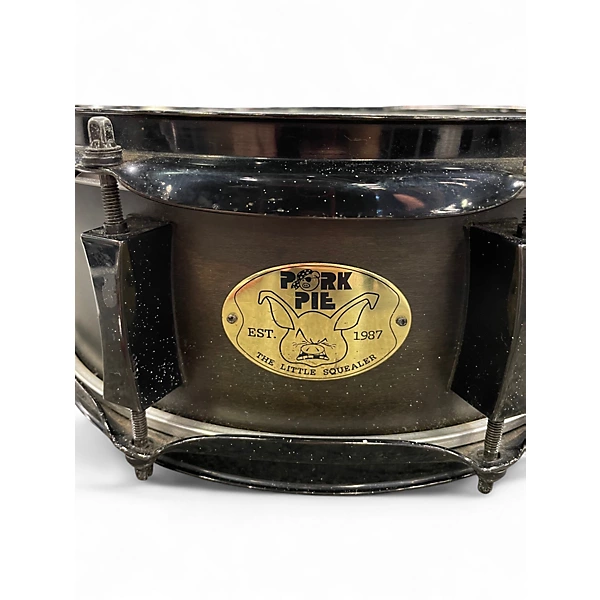 Used Pork Pie 7X12 Little Squealer Snare BLACK Drum 4 Used Pork Pie 7X12 Little Squealer Snare BLACK Drum