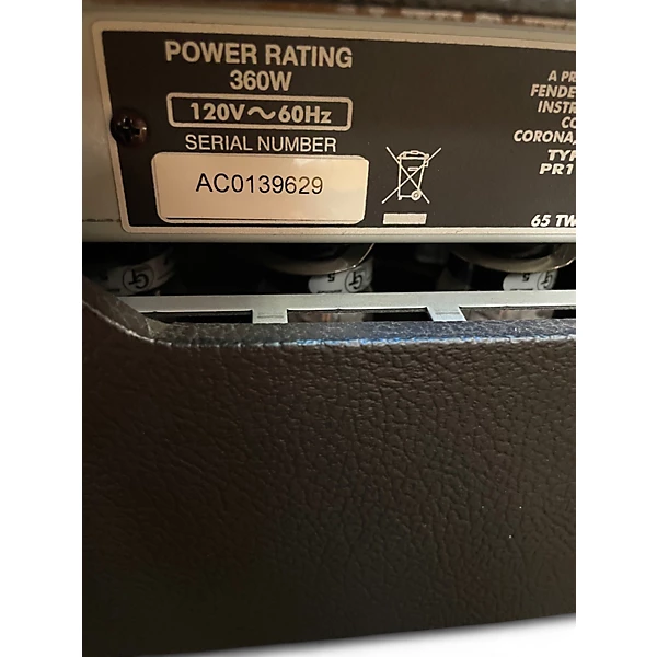 Used Fender 1965 Reissue Twin Reverb 85W 2x12 Tube Guitar Combo Amp 4 Used Fender 1965 Reissue Twin Reverb 85W 2x12 Tube Guitar Combo Amp