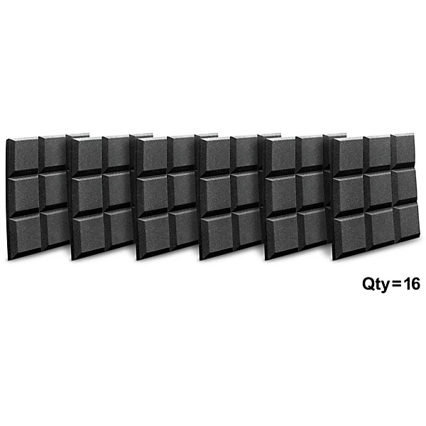 Auralex SonoFlat 2'x2'x2 Grid Panels 16-Pack Charcoal