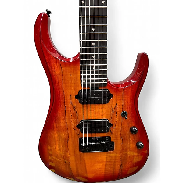Used Sterling By Music Man John Petrucci JP157D SM BLOOD ORAGE BURST Solid Body Electric Guitar 4 Used Sterling By Music Man John Petrucci JP157D SM BLOOD ORAGE BURST Solid Body Electric Guitar