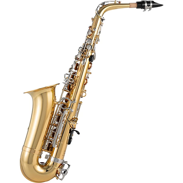 Pearl Belsona Alto Saxophone With ABS Case Gold Lacquer Nickel Plated Keys 6 Pearl Belsona Alto Saxophone With ABS Case Gold Lacquer Nickel Plated Keys