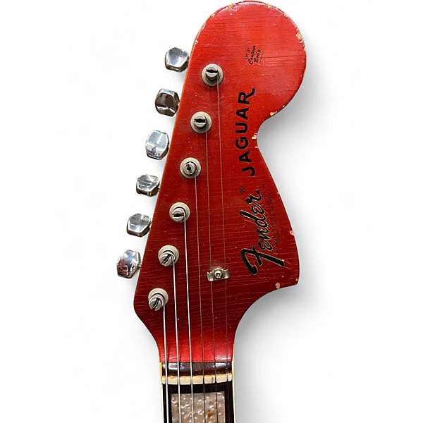 Vintage 1968 Fender Jaguar Candy Apple Red Solid Body Electric Guitar 6 Vintage 1968 Fender Jaguar Candy Apple Red Solid Body Electric Guitar