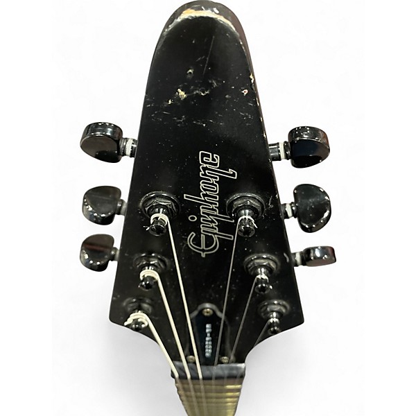 Used Epiphone Gothic V Flat Black Solid Body Electric Guitar