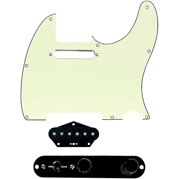 920D Custom Texas Grit Loaded Pickguard for Tele With T4W-B Control Plate Mint Green