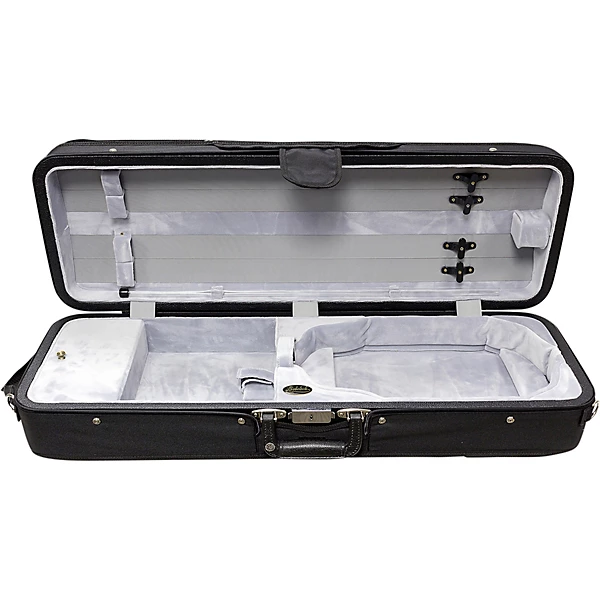 Bobelock Featherlite Oblong Suspension Violin Case 4/4 Size Black Exterior, Gray Interior