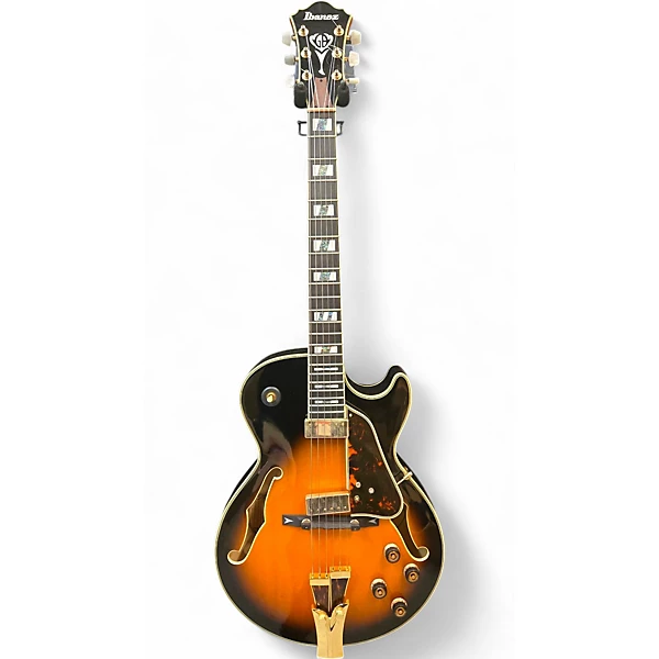 Used Ibanez gB10SE7 Brown Sunburst Hollow Body Electric Guitar