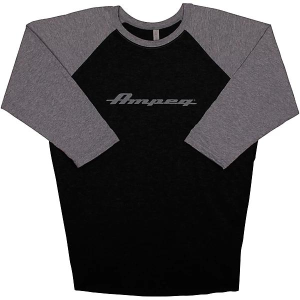 Ampeg Ampeg Raglan Black Sleeve Shirt - Grey Small Black/Gray