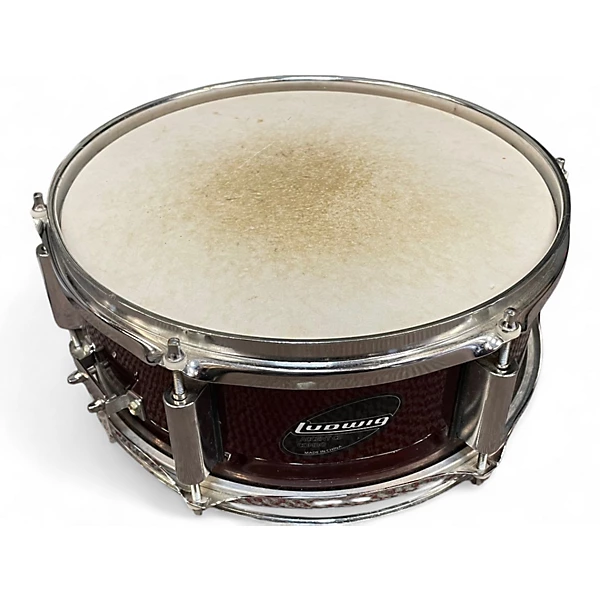 Used Ludwig 12X5 Accent CS Snare Red Sparkle Drum
