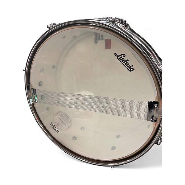 Used Ludwig 14X5.5 Classic Jazz Festival Snare Silver Oyster Pearl Drum 6 Used Ludwig 14X5.5 Classic Jazz Festival Snare Silver Oyster Pearl Drum