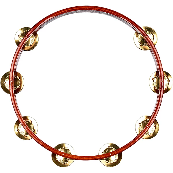 MEINL Wood Tambourine One Row Brass Jingles 4 MEINL Wood Tambourine One Row Brass Jingles
