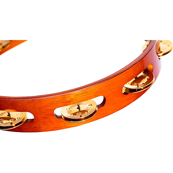 MEINL Wood Tambourine One Row Brass Jingles 6 MEINL Wood Tambourine One Row Brass Jingles