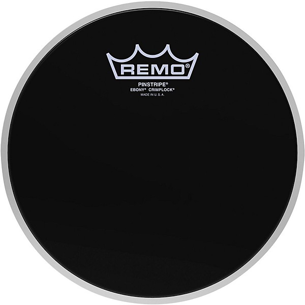 Remo Pinstripe Ebony Crimplock Drum Head 8 in.