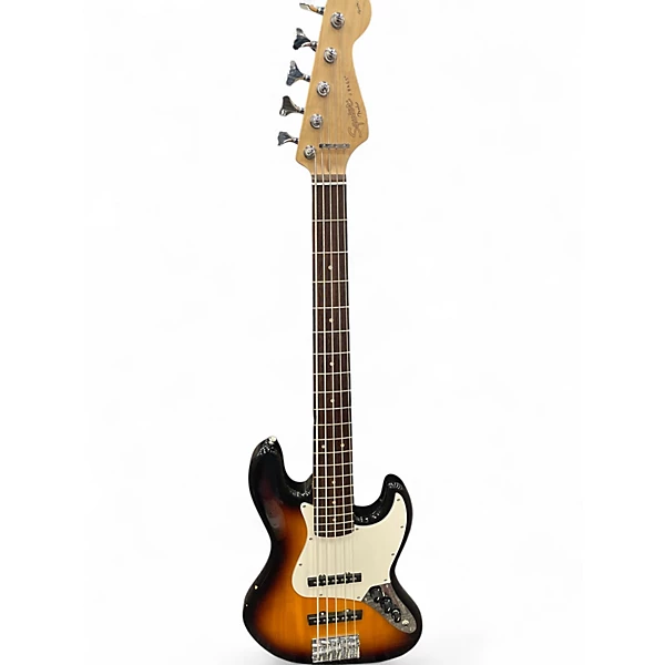 Used Squier Jazz Bass 2 Tone Sunburst Solid Body Electric Guitar