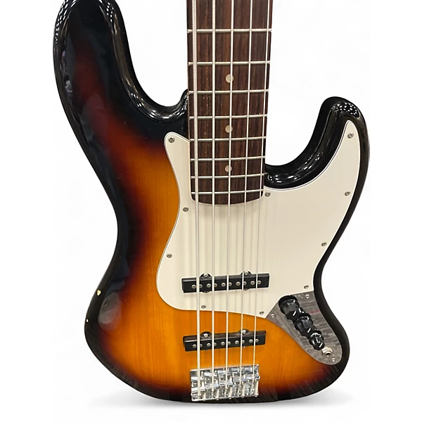 Used Squier Jazz Bass 2 Tone Sunburst Solid Body Electric Guitar 4 Used Squier Jazz Bass 2 Tone Sunburst Solid Body Electric Guitar